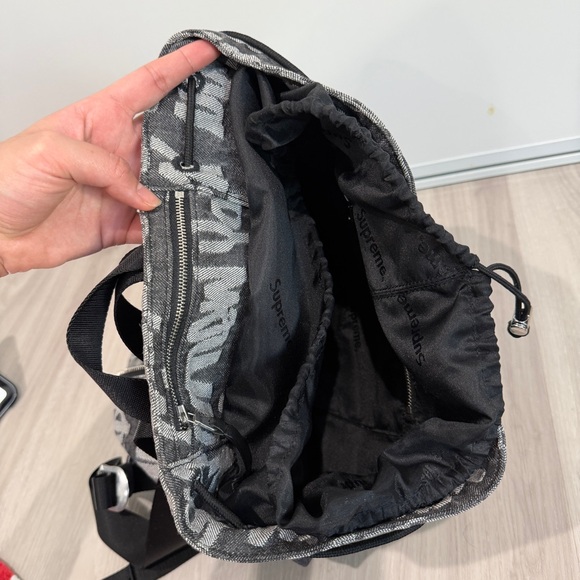 Supreme Black Denim Backpack - Picture 8 of 11